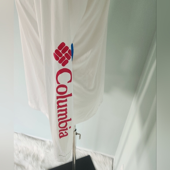 NWT Columbia Women's White/Pink Omni-Shade Long-Sleeve Shirt - Size Medium - Picture 3 of 9